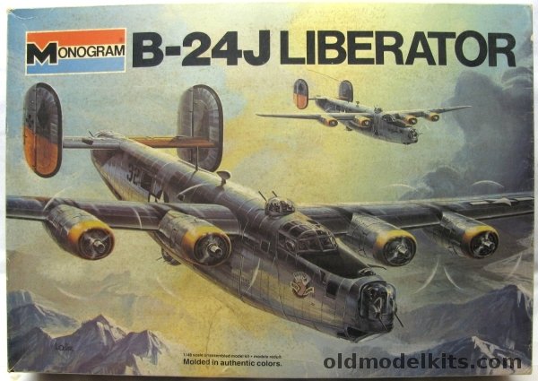 Monogram 1/48 Consolidated B-24J Liberator - with Super Scale Decals 'The Goon' / 'The Witch' / 'Liberandos', 5601 plastic model kit